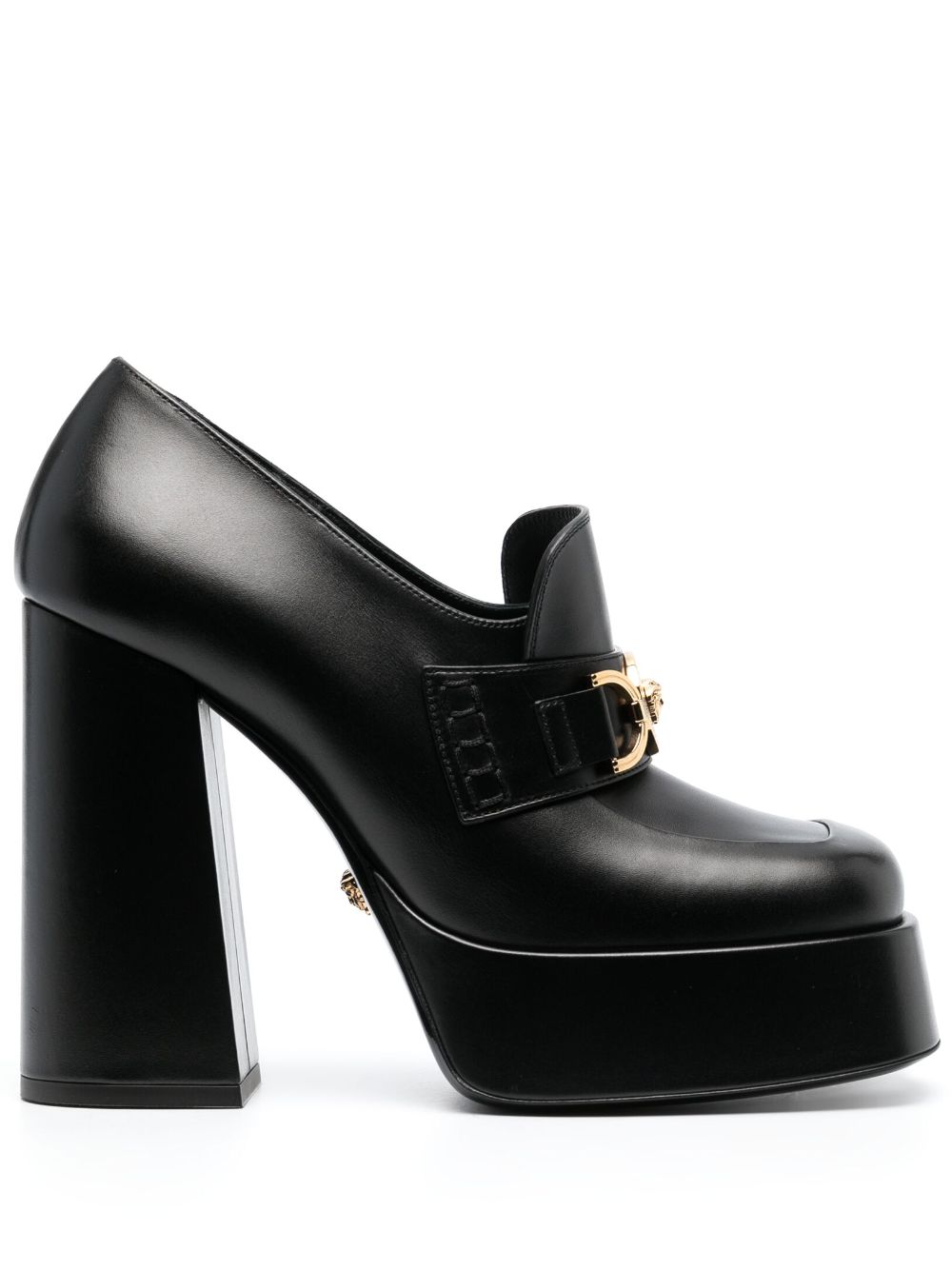 Versace VERSACE- Medusa Aevitas Leather Platform Loafers