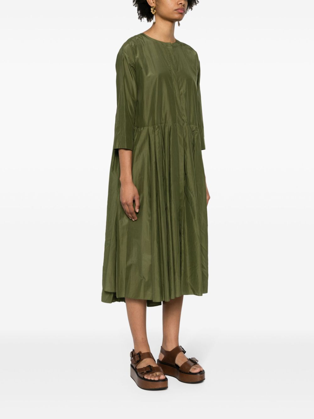  'S MAX MARA- Cotton And Silk Blend Midi Dress