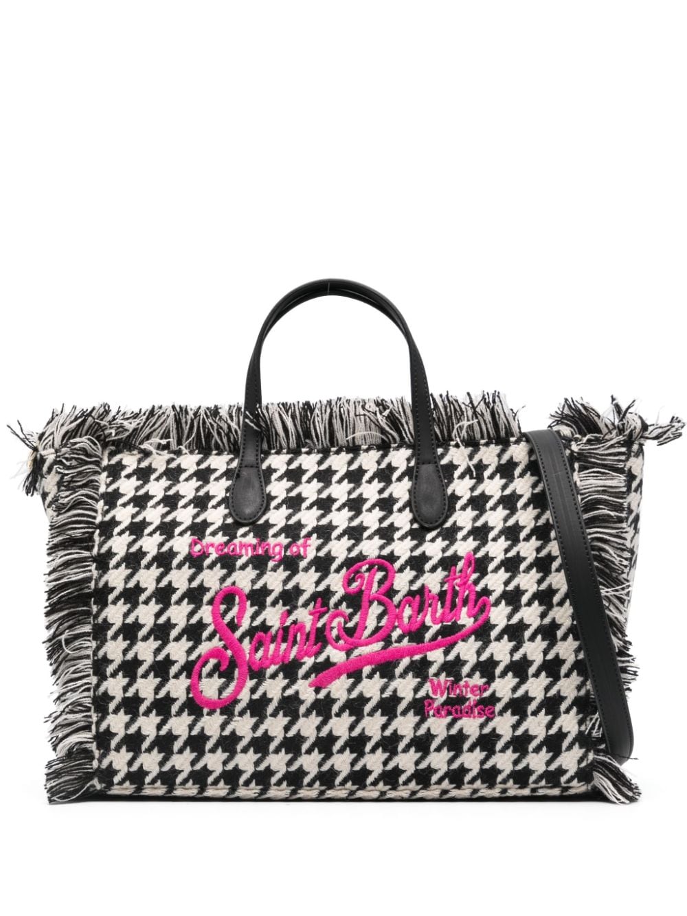 Mc2 Saint Barth MC2 SAINT BARTH- Colette Houndstooth Print Handbag