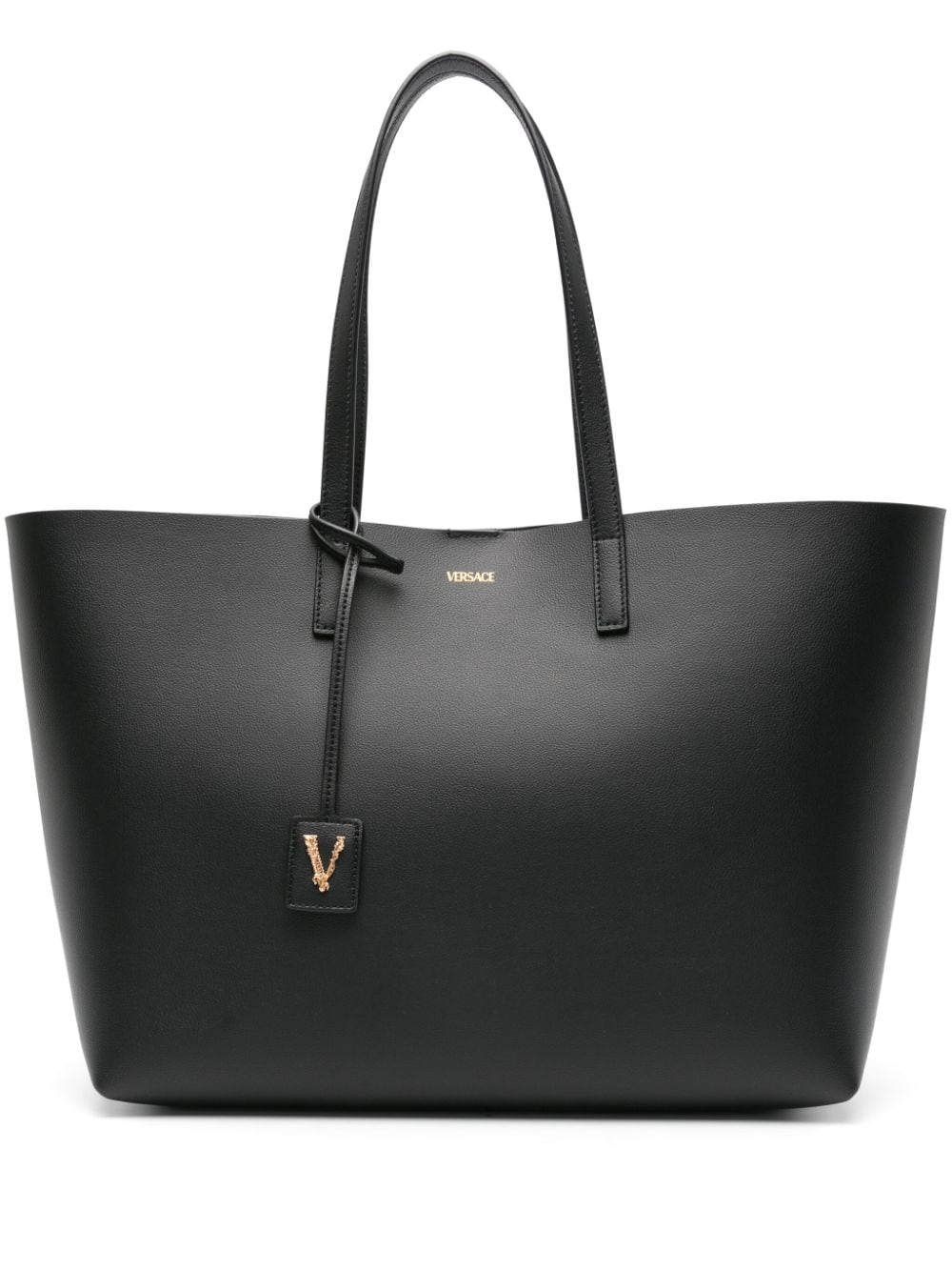 Versace VERSACE- Virtus Leather Tote Bag