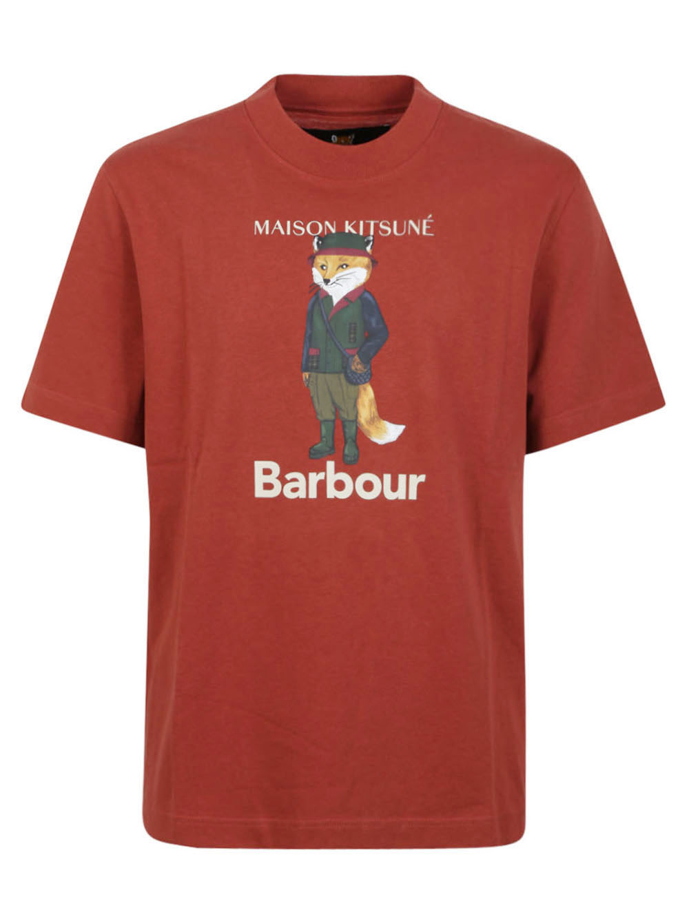 Barbour X Maison Kitsune' BARBOUR X MAISON KITSUNE'- Beaufort Fox Cotton T-shirt