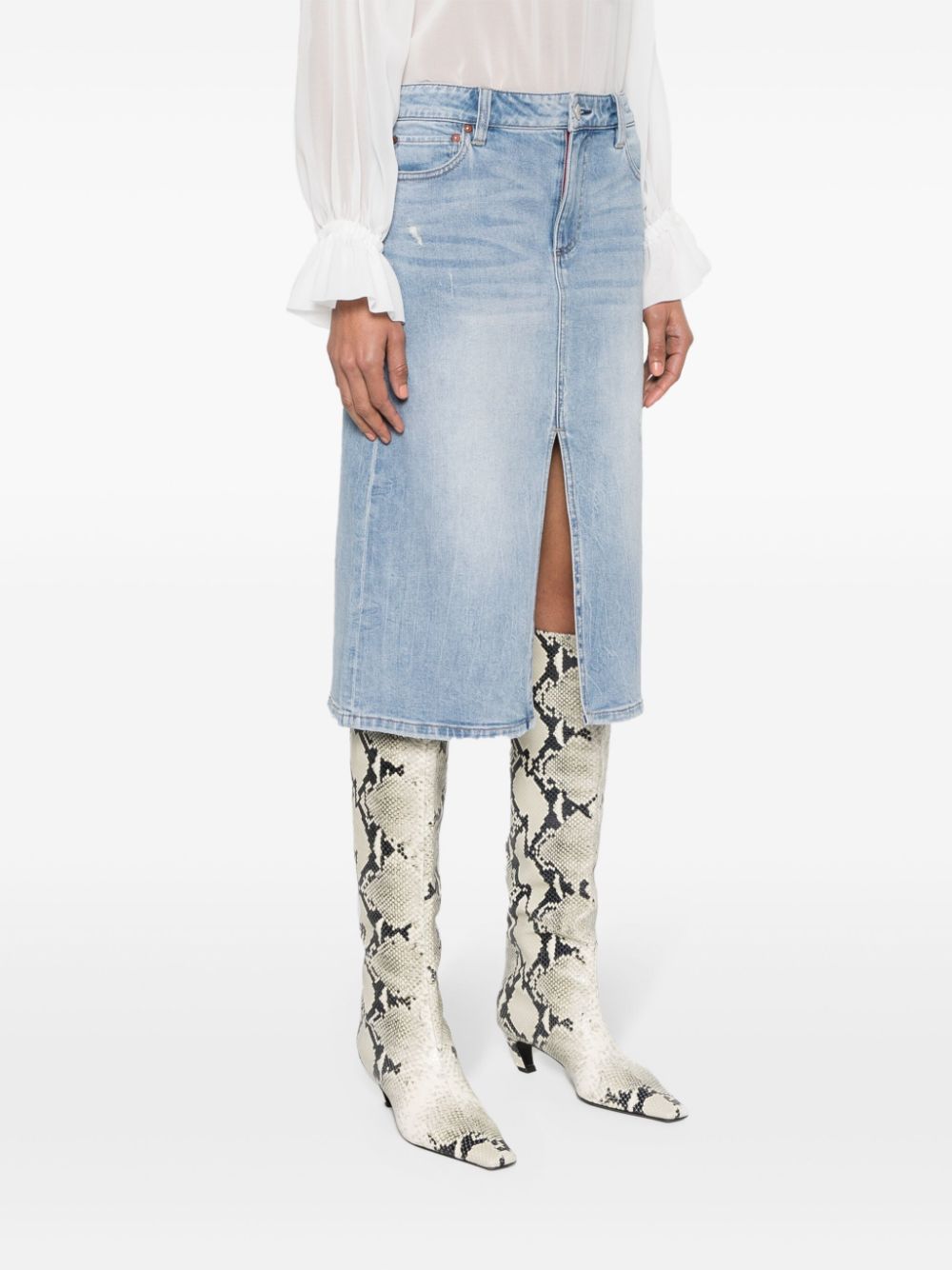  ALICE+OLIVIA- Rye Denim Long Skirt