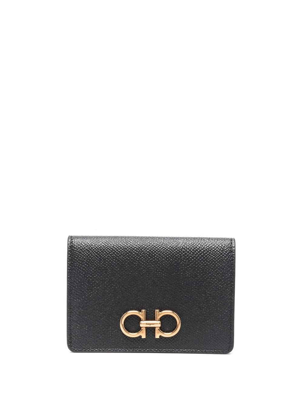 Ferragamo FERRAGAMO- Gancini Leather Credit Card Case