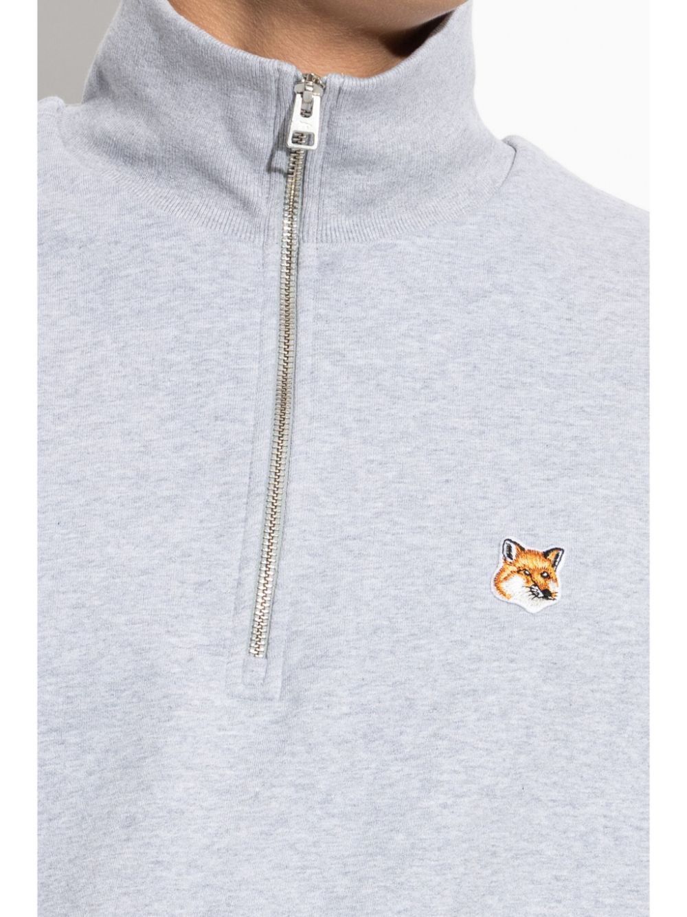  MAISON KITSUNE'- Fox Head Cotton Sweatshirt