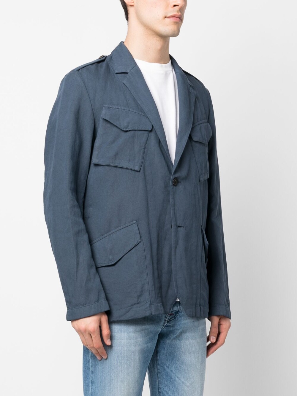 Boglioli BOGLIOLI- Blen Linen Single-breasted Jacket