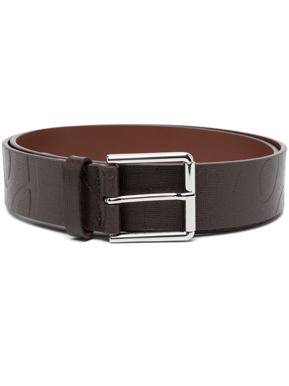 Paul Smith PAUL SMITH- Embossed Logo Leather Belt