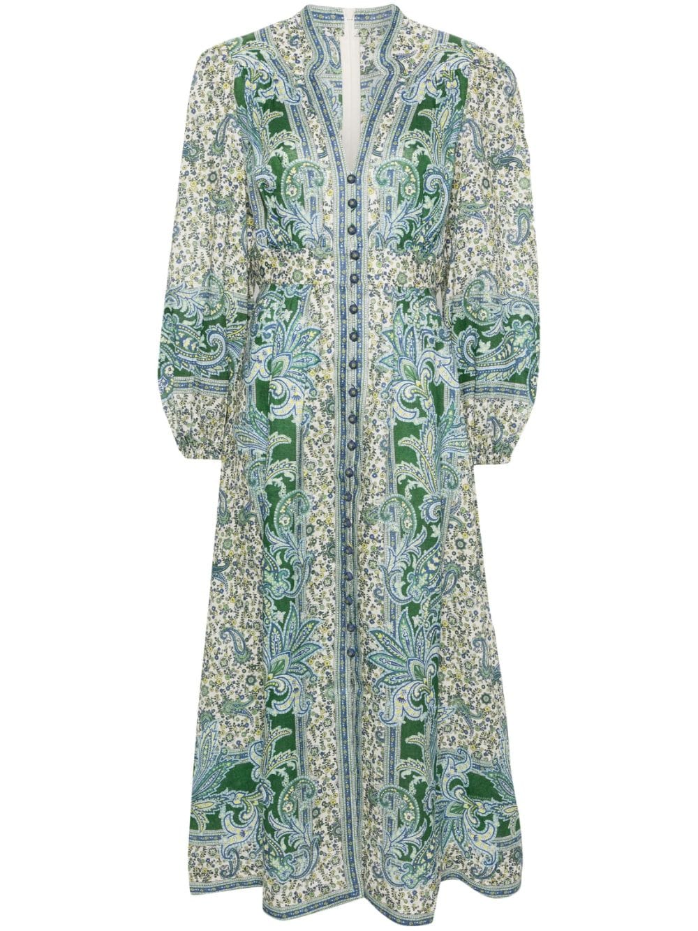 Zimmermann ZIMMERMANN- Paisley Print Linen Midi Dress