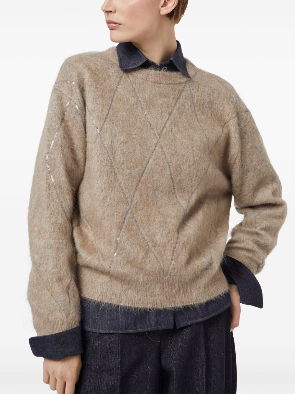 Brunello Cucinelli BRUNELLO CUCINELLI- Wool Crewneck Sweater