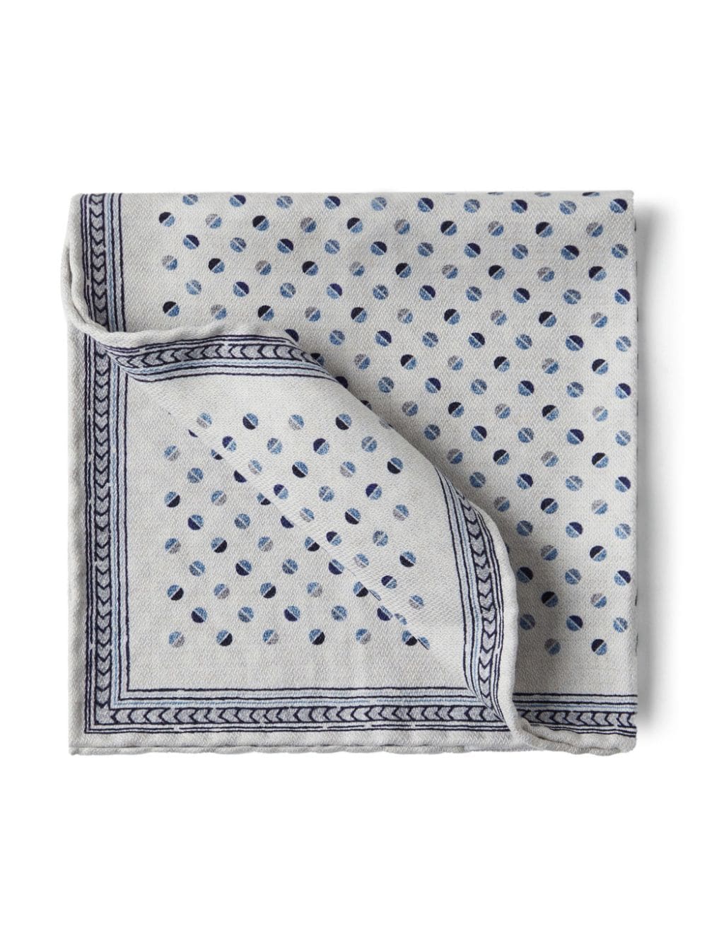 Brunello Cucinelli BRUNELLO CUCINELLI- Silk Double Face Pocket Square