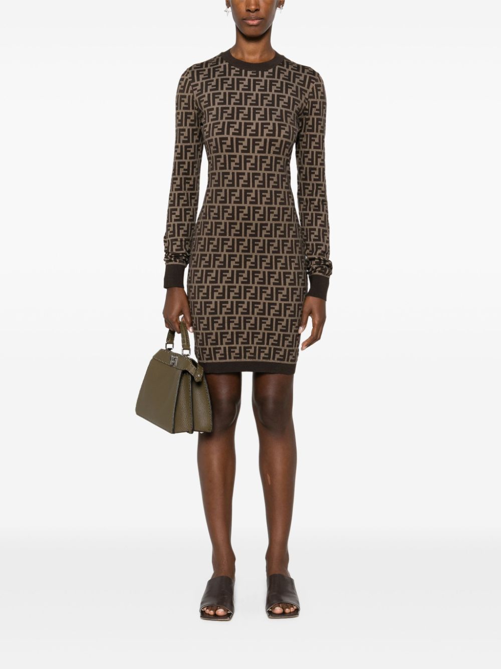 FENDI FENDI- Ff Cotton Mini Dress