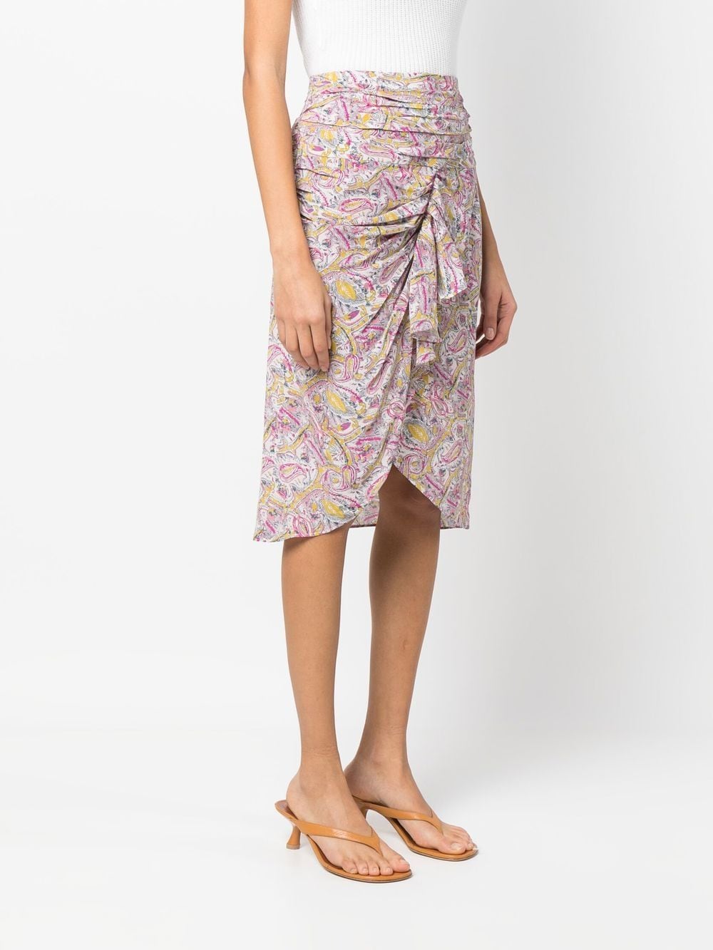 Iro IRO- Wrap Silk Blend Midi Skirt