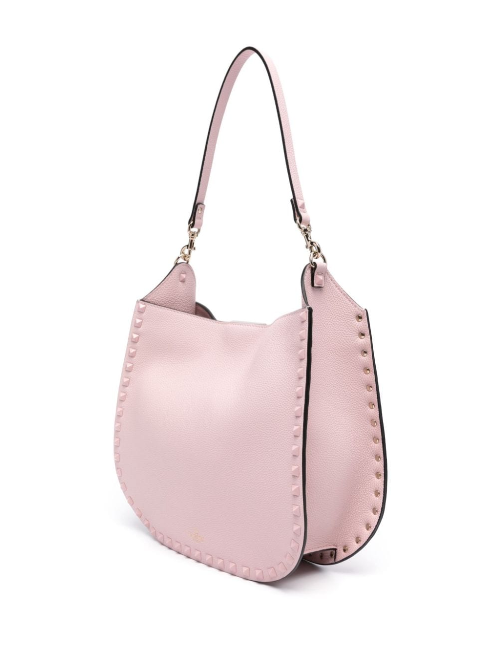 VALENTINO GARAVANI VALENTINO GARAVANI- Rockstud Leather Hobo Bag