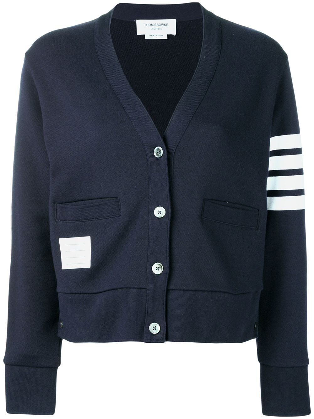 Thom Browne THOM BROWNE- 4bar Cotton Cardigan