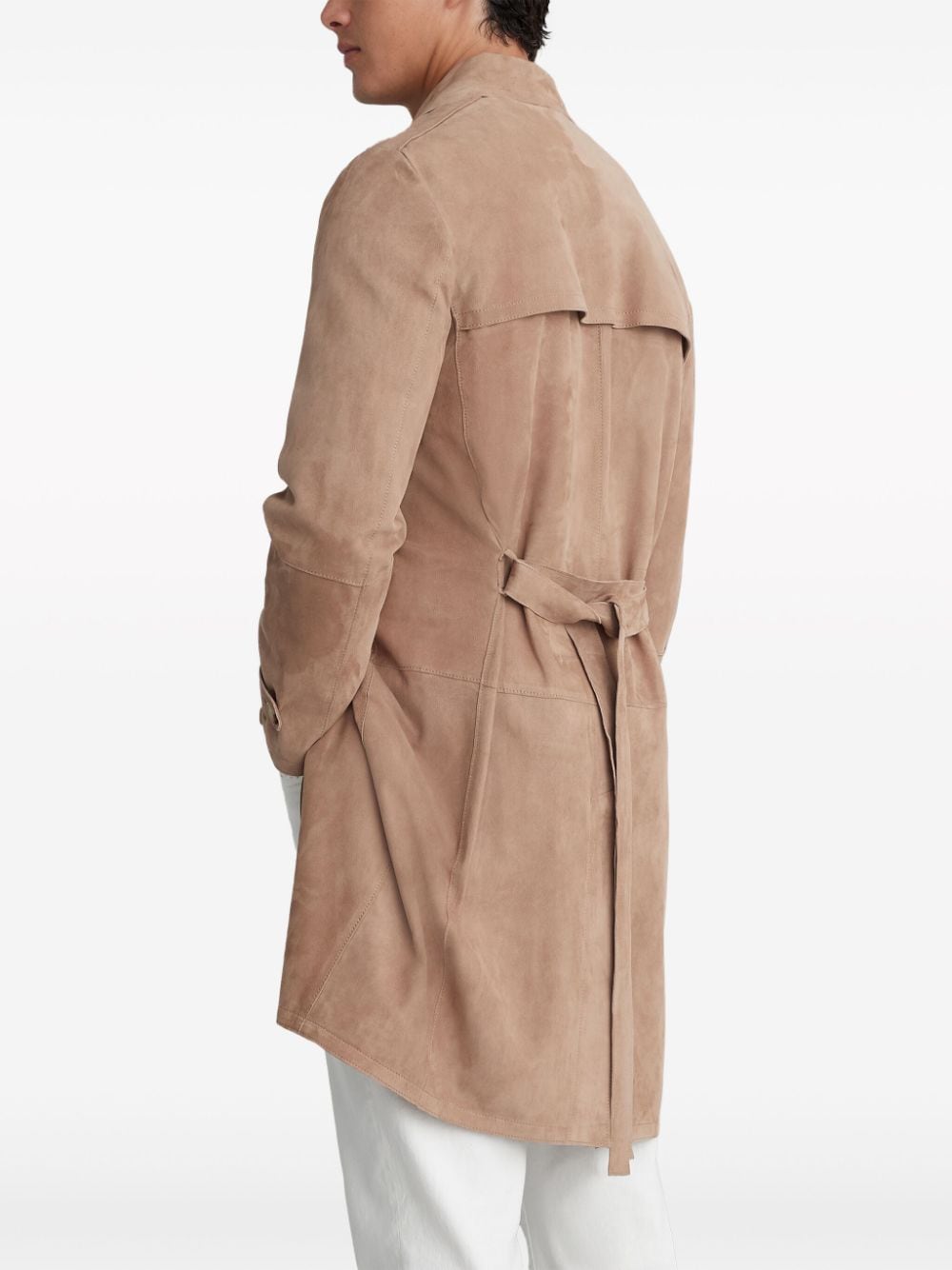 Brunello Cucinelli BRUNELLO CUCINELLI- Suede Trench Coat