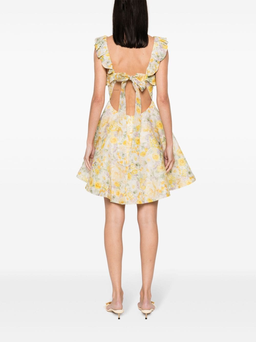 Zimmermann ZIMMERMANN- Floral Print Linen And Silk Blend Mini Dress