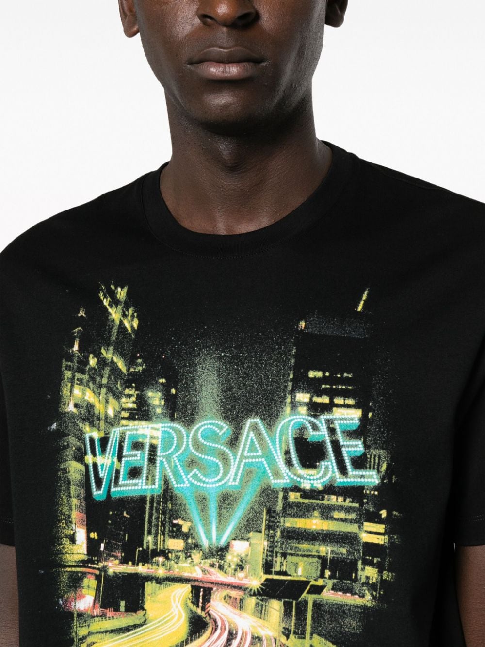 Versace VERSACE- Logo Cotton T-shirt