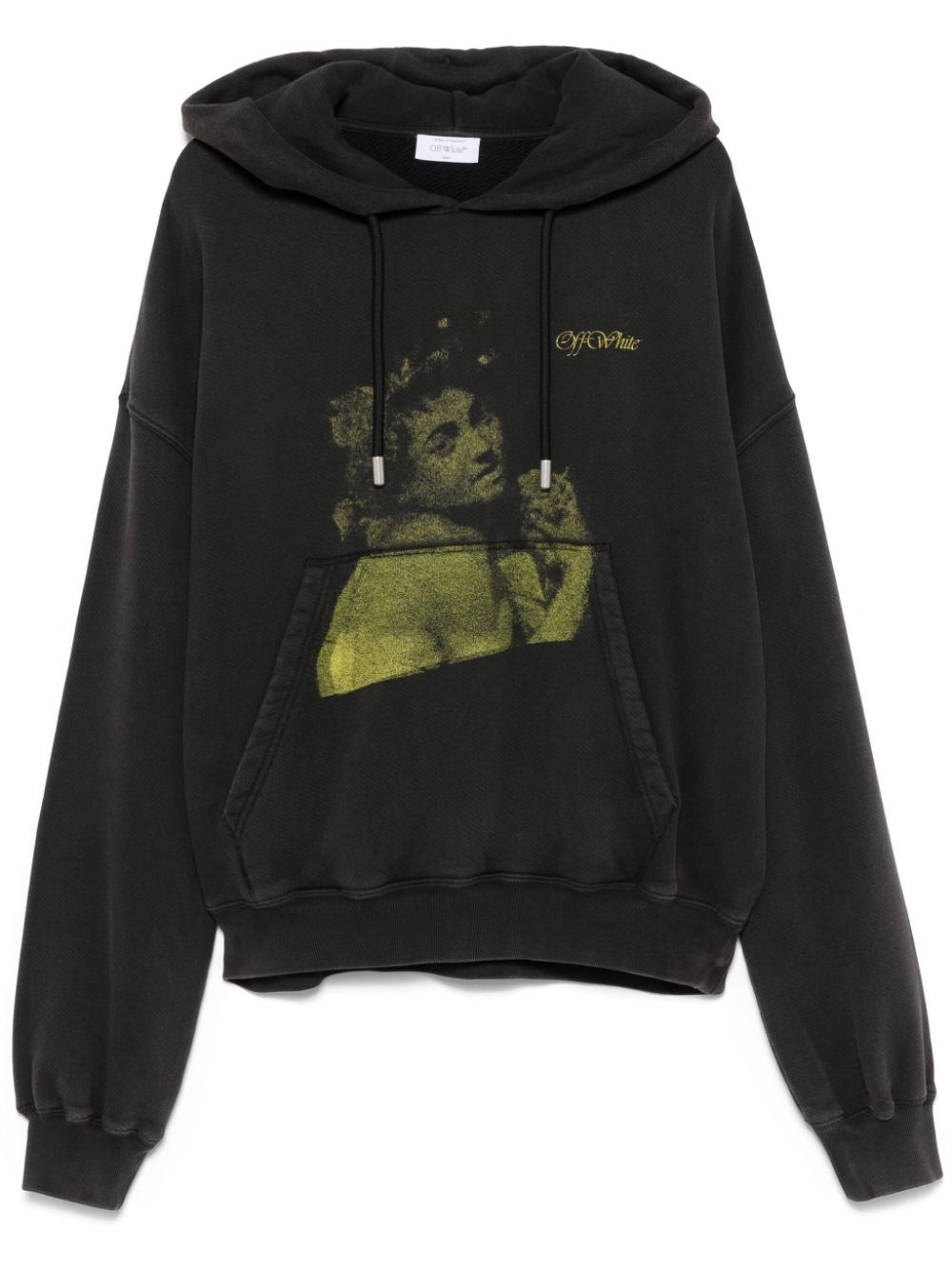 OFF-WHITE OFF-WHITE- Blurred Bacchus Cotton Hoodie