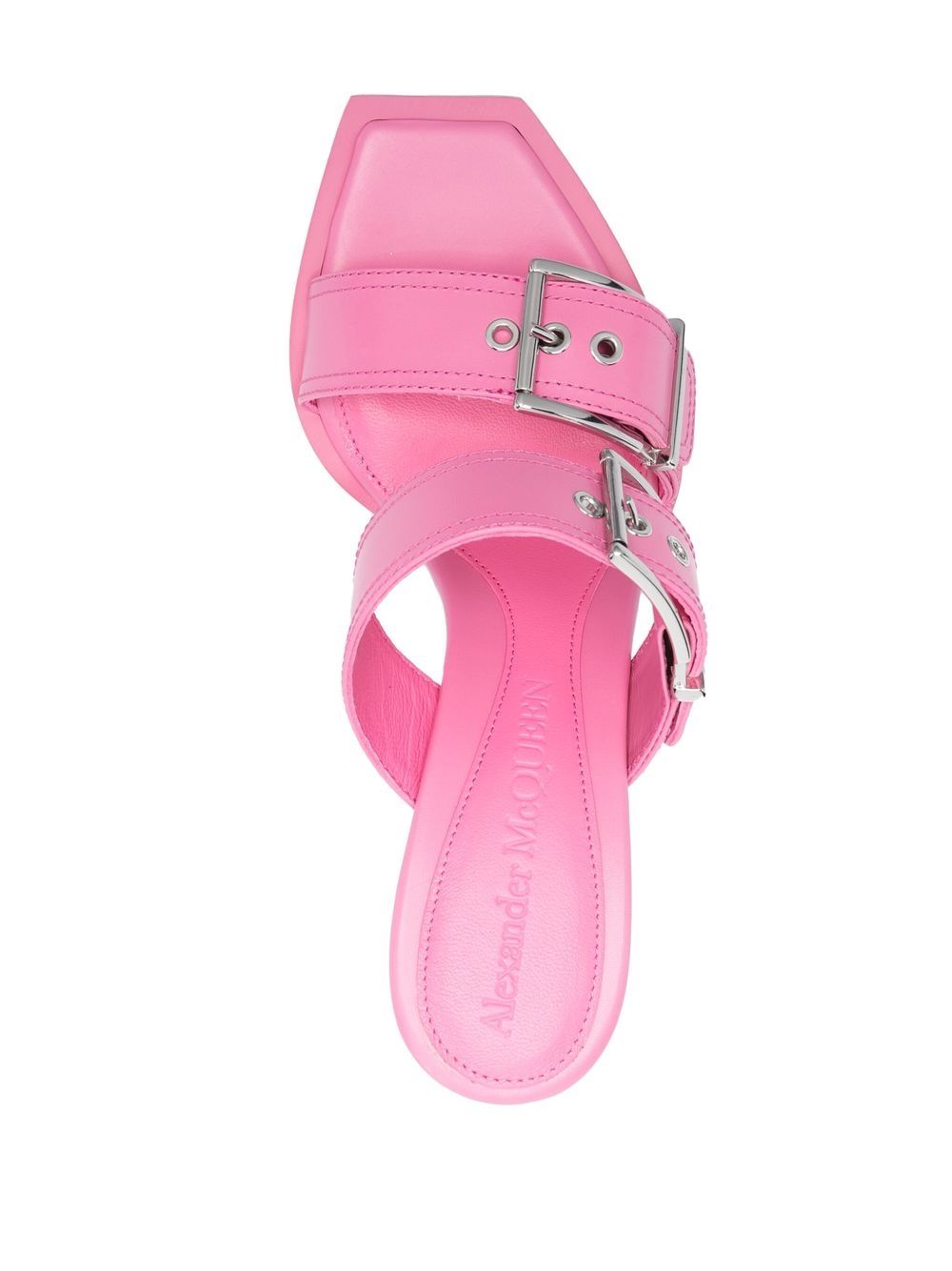 Alexander McQueen ALEXANDER MCQUEEN- Punk Double Buckle Leather Sandals