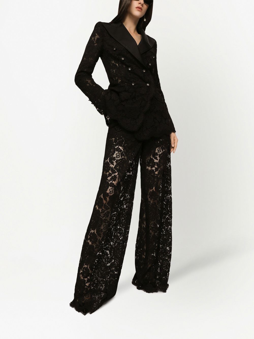 Dolce & Gabbana DOLCE & GABBANA- Lace Flare Leg Trousers