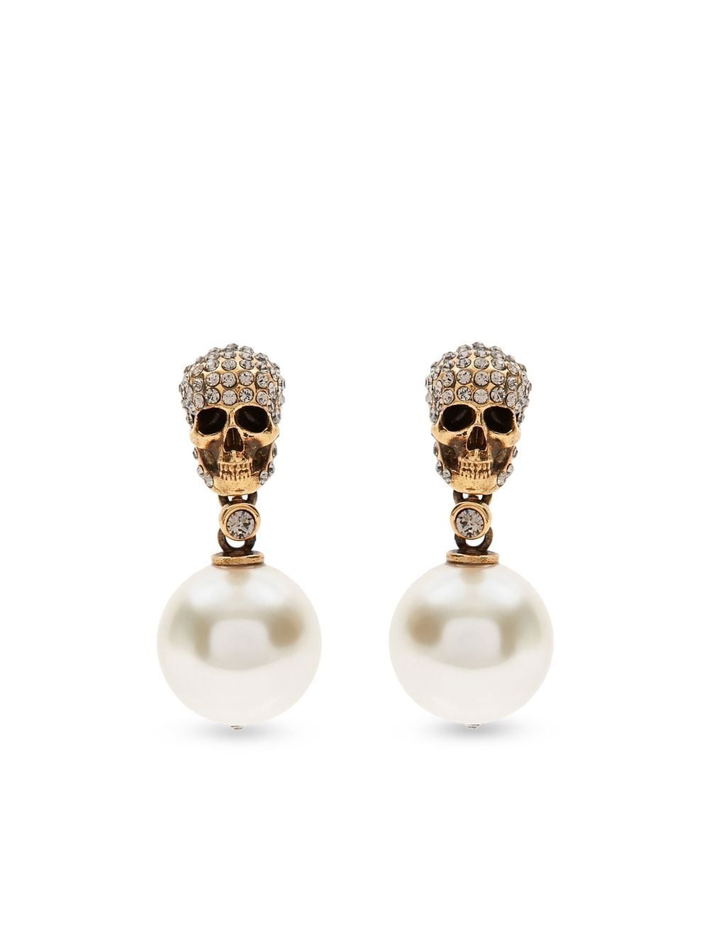 Alexander McQueen ALEXANDER MCQUEEN- Skull Pearl Earrings