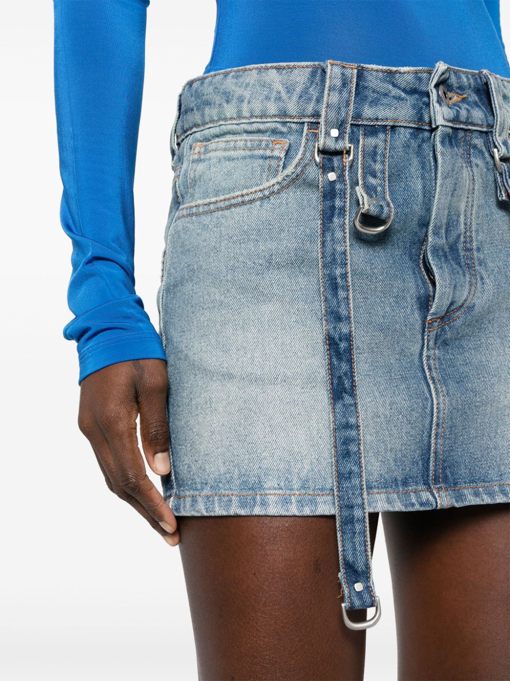 OFF-WHITE OFF-WHITE- Denim Cargo Mini Skirt