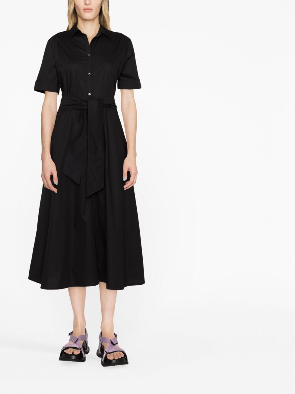 Woolrich WOOLRICH- Belted Poplin Shirt Dress