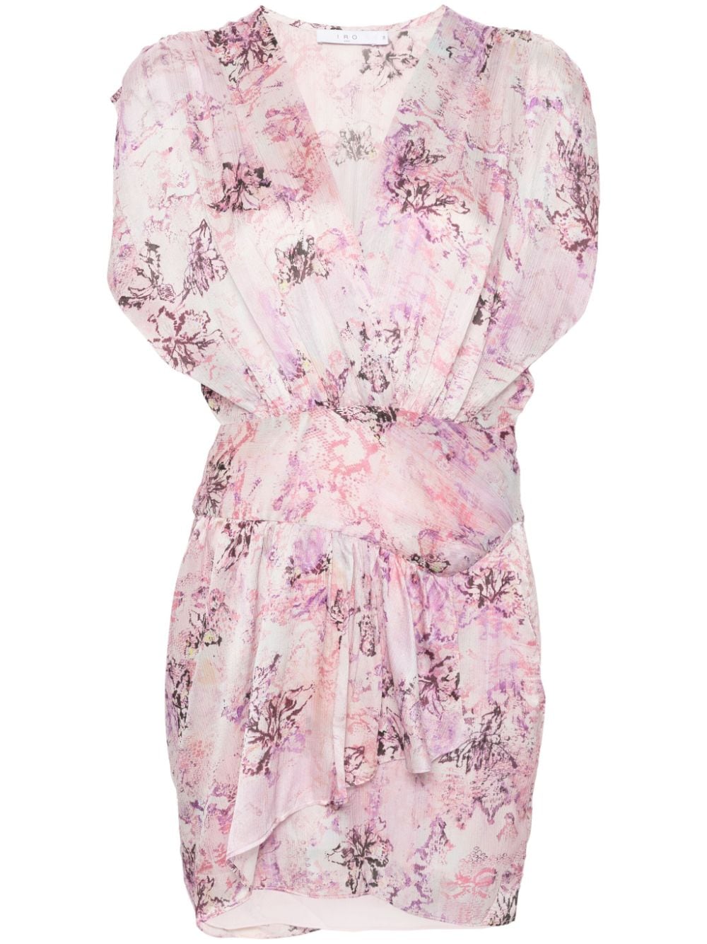 Iro IRO- Floral Print Silk Short Dress