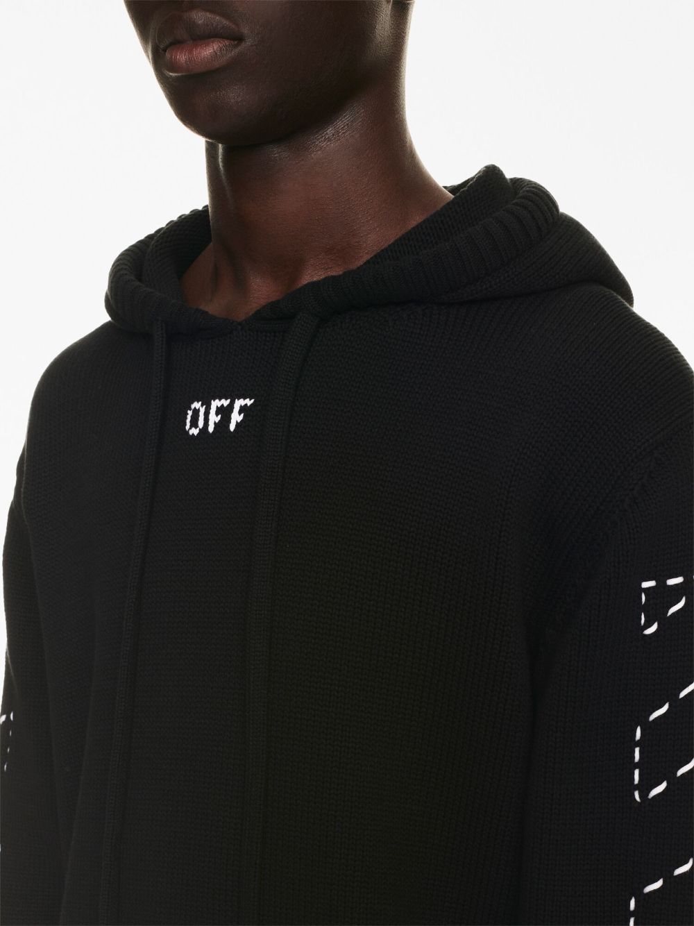 OFF-WHITE OFF-WHITE- Logo Cotton Blend Hoodie