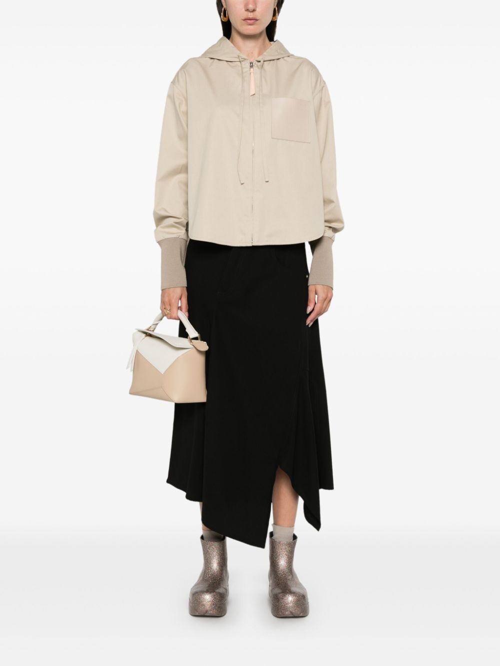 Loewe LOEWE- Cotton Asymmetric Skirt