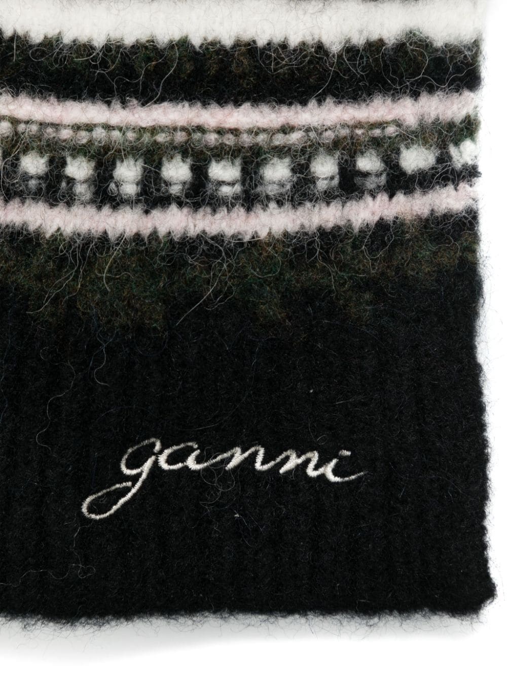 Ganni GANNI- Wool Striped Scarf