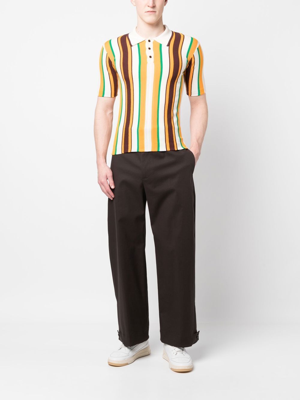 Wales Bonner WALES BONNER- Optimist Striped Cotton Polo Shirt