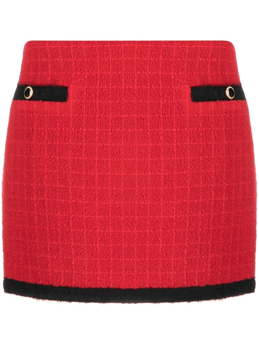 Alessandra Rich ALESSANDRA RICH- Checked Tweed Low-waist Mini Skirt