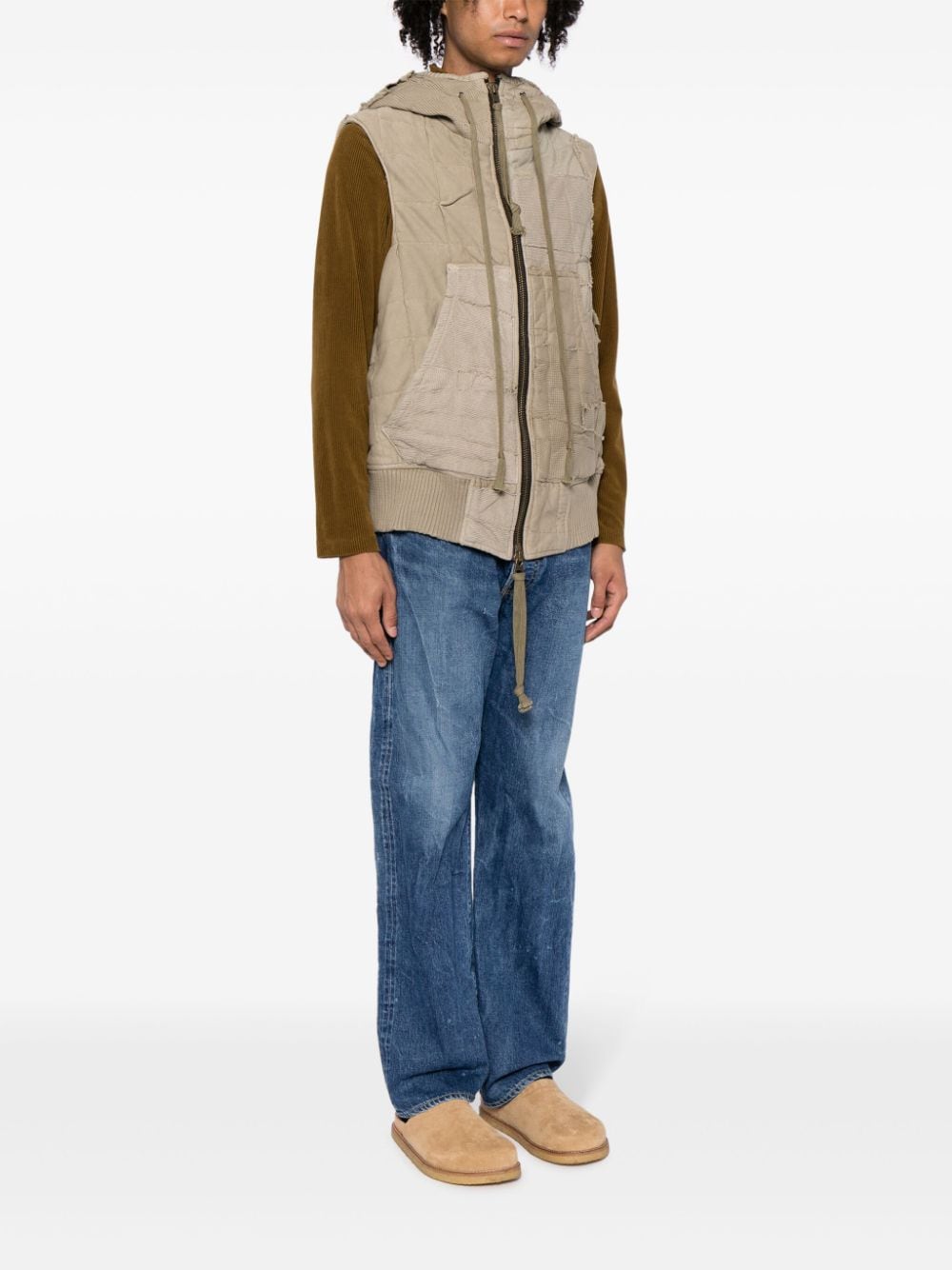 Greg Lauren GREG LAUREN- Stitchwork Army Waistcoat