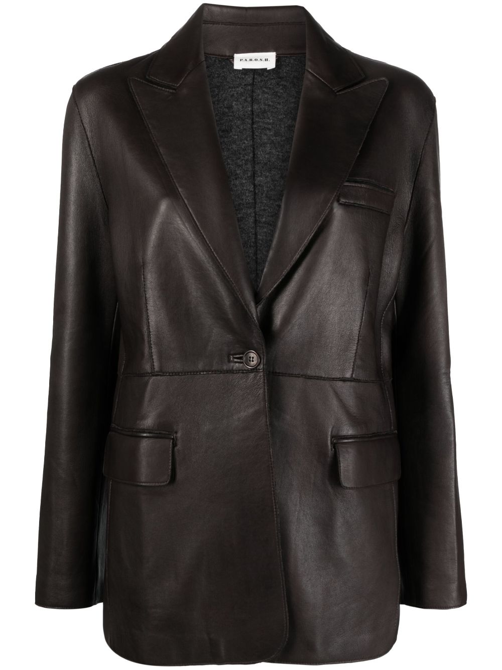 Parosh PAROSH- Leather Blazer Jacket