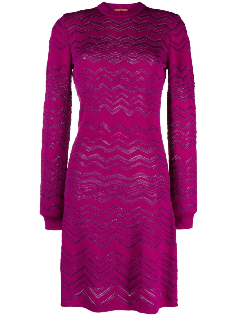 Missoni MISSONI- Chevron Wool Blend Short Dress