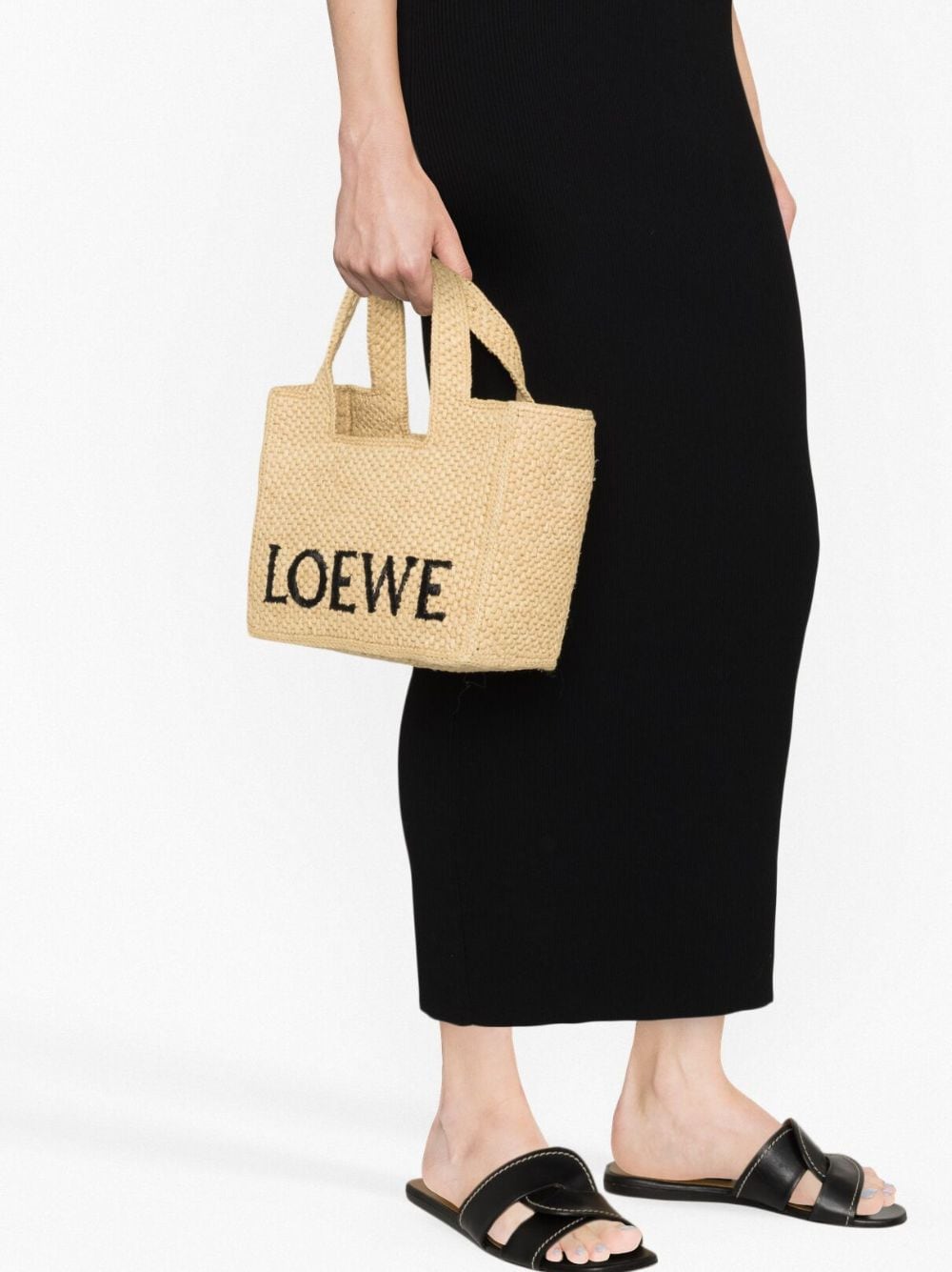 Loewe Paula's Ibiza LOEWE PAULA'S IBIZA- Loewe Font Small Raffia Tote Bag