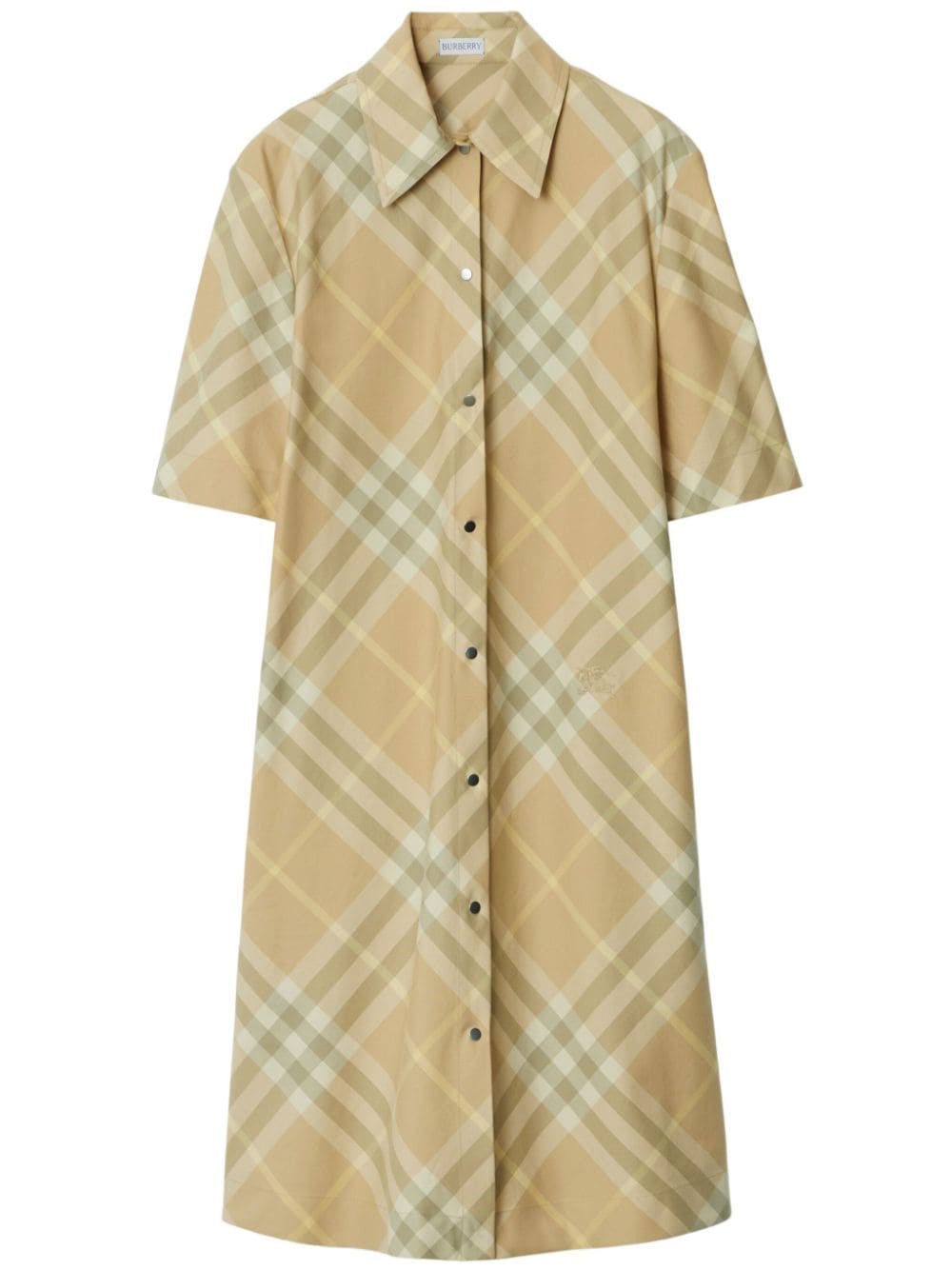 Burberry BURBERRY- Check Motif Cotton Shirt Dress