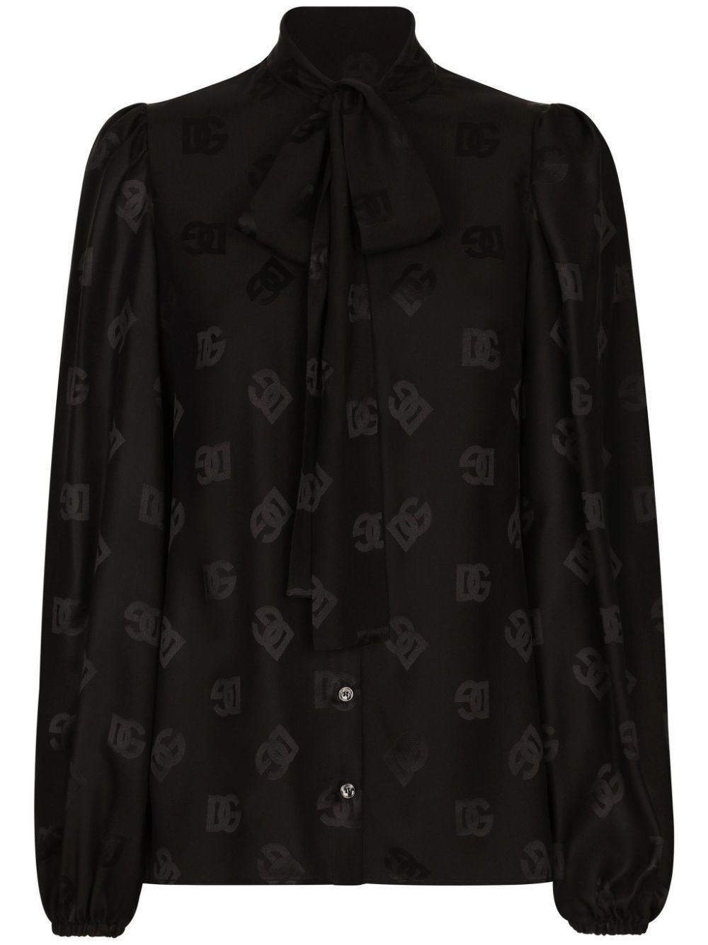 Dolce & Gabbana DOLCE & GABBANA- Allover Logo Silk Shirt