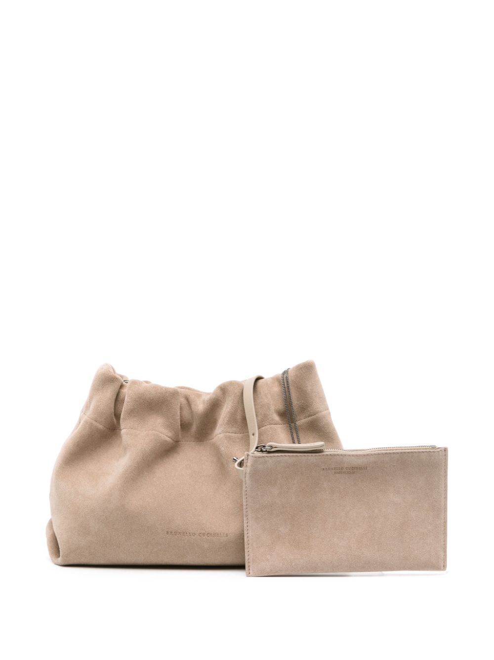 Brunello Cucinelli BRUNELLO CUCINELLI- Suede Leather Shoulder Bag