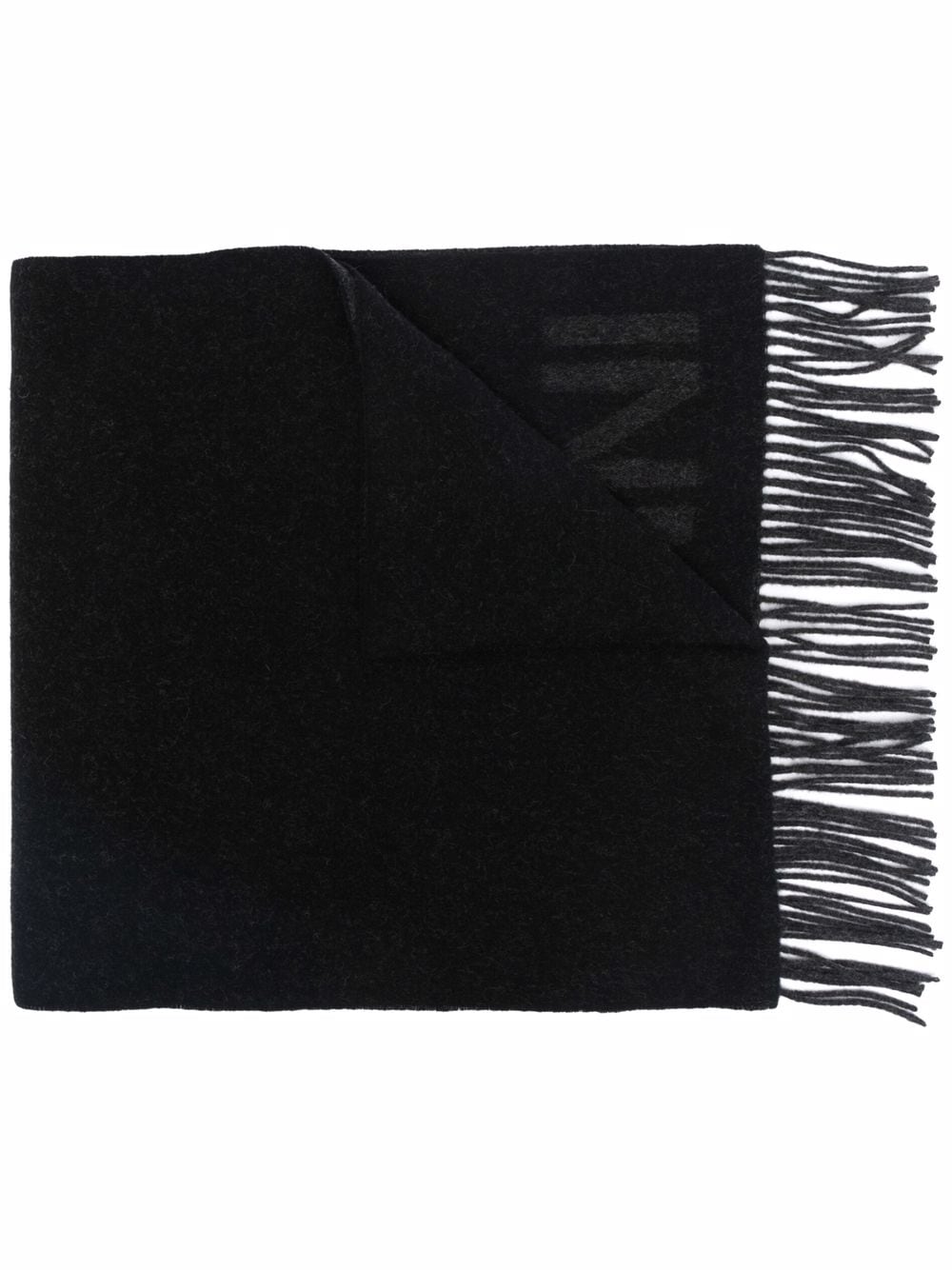 Ganni GANNI- Logo Organic Wool Scarf