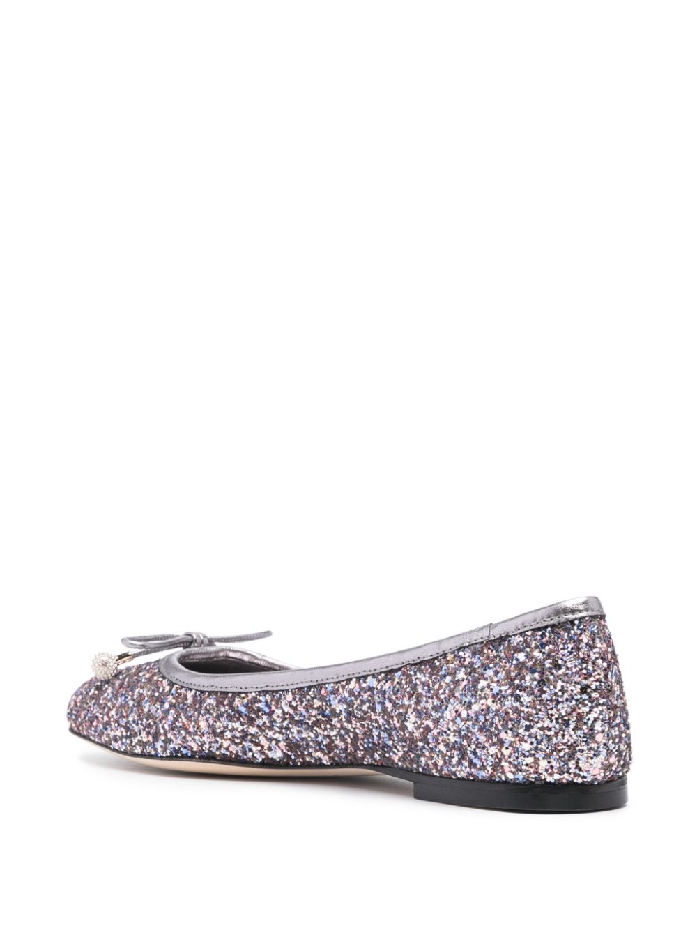 Jimmy Choo JIMMY CHOO- Elme Flat Glittered Ballet Flats