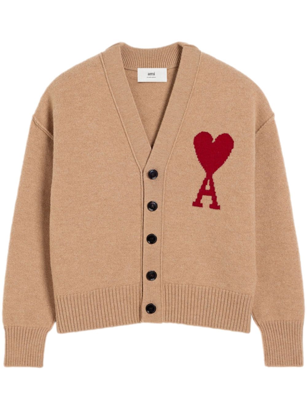 Ami Paris AMI PARIS- Ami De Coeur Wool Cardigan