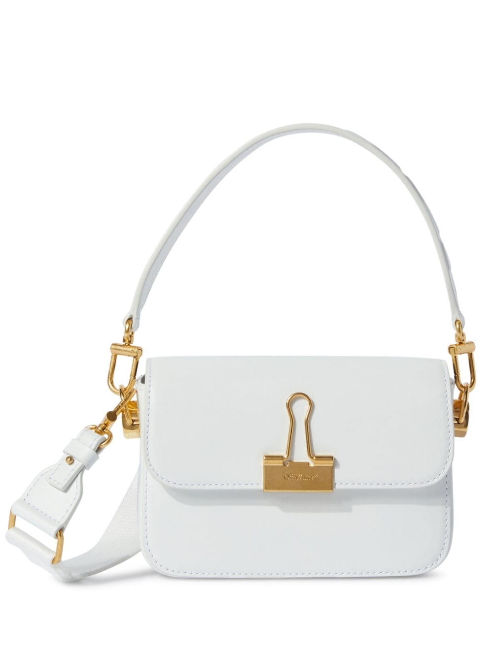 OFF-WHITE OFF-WHITE- Binder Small Leather Shoulder Bag