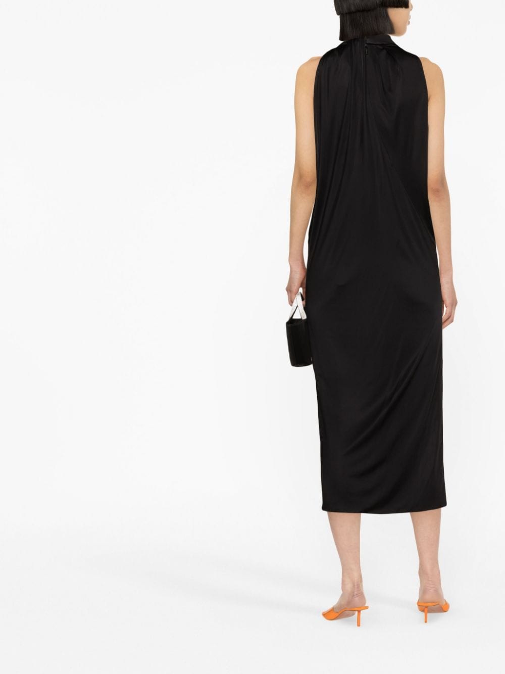 Versace VERSACE- Cut-out Draped Cocktail Dress