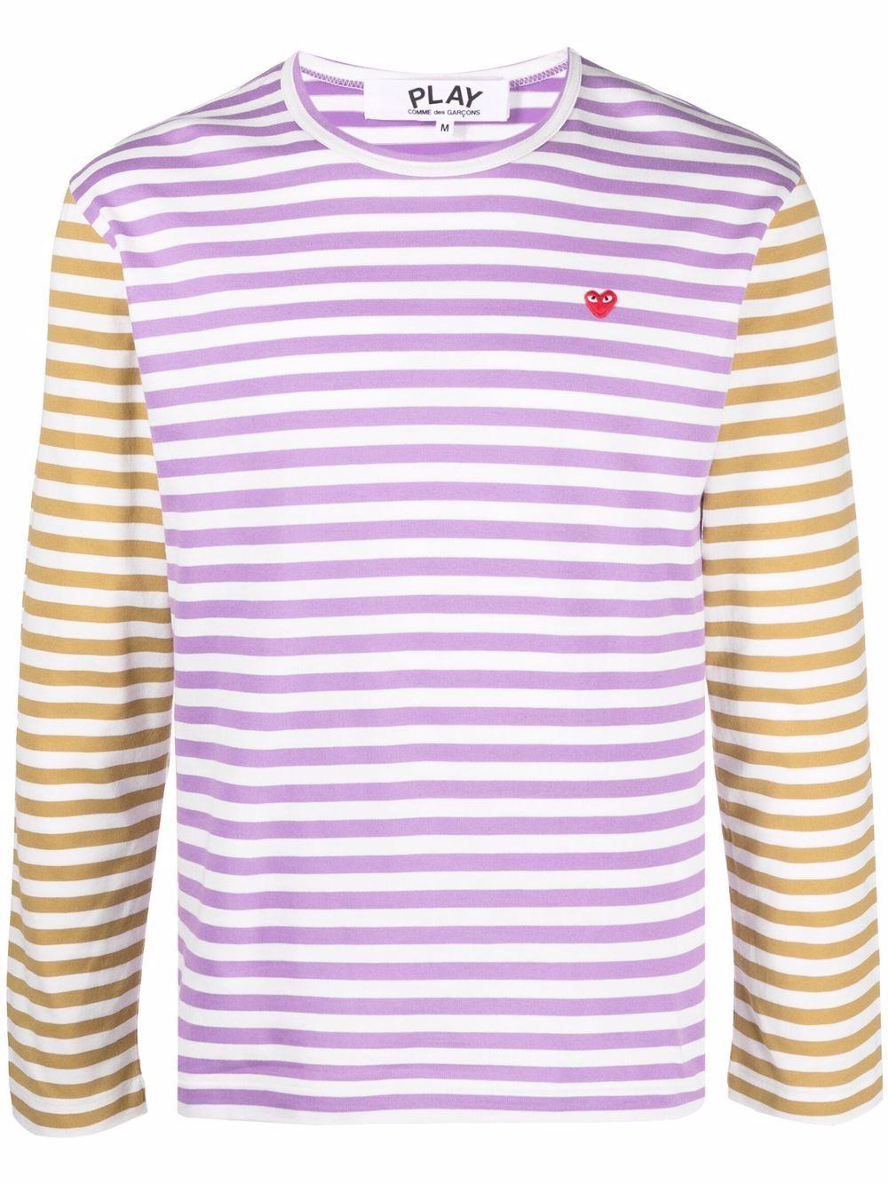 Comme Des Garçons Play COMME DES GARCONS PLAY- Logo Striped Long Sleeve T-shirt