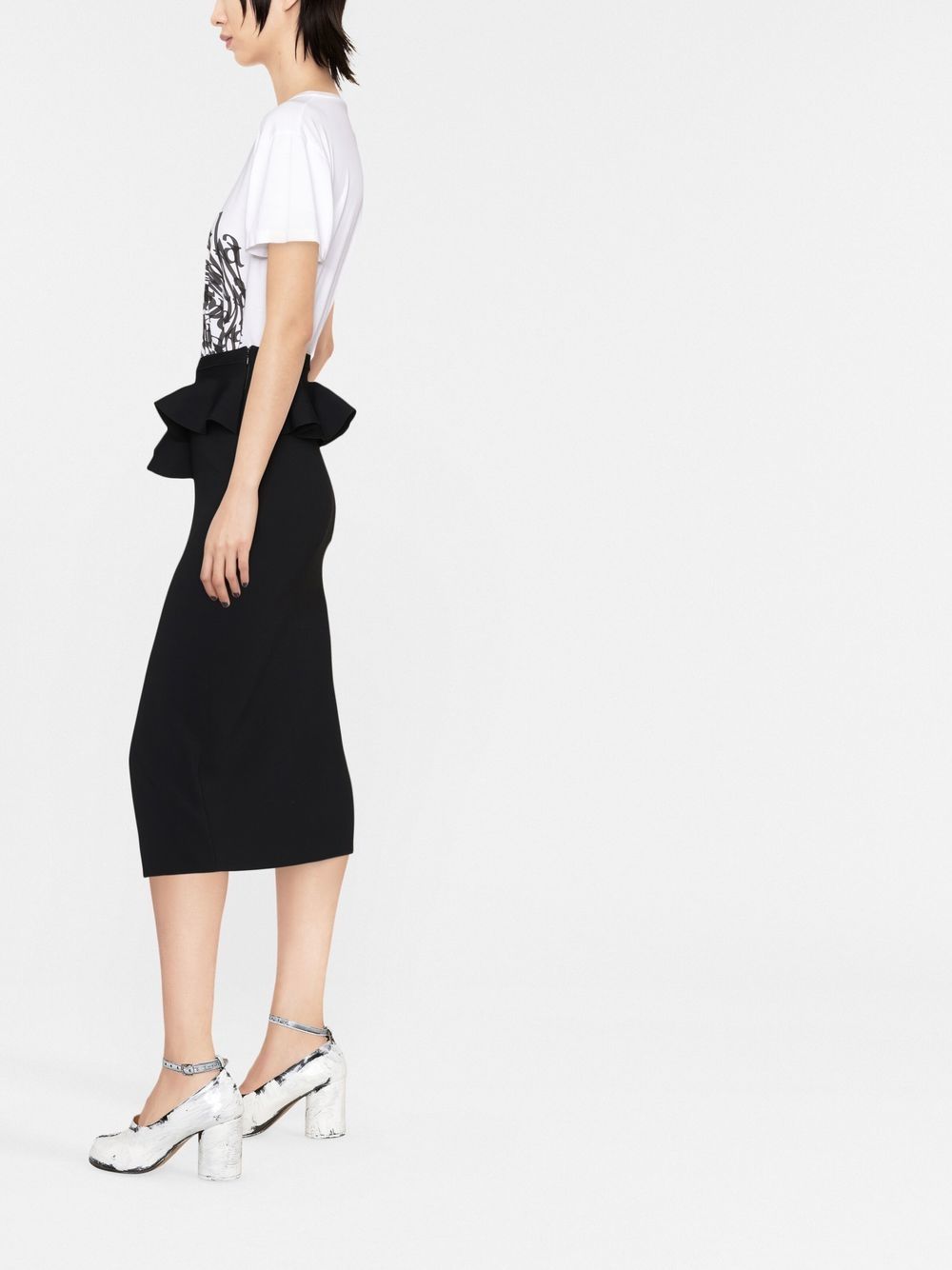 Alexander McQueen ALEXANDER MCQUEEN- Peplum Waist Pencil Skirt