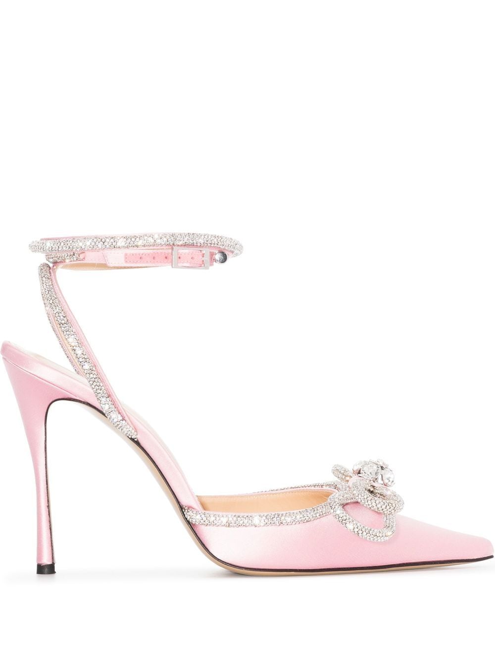 Mach & Mach MACH & MACH- Double Bow Satin High Heel Pumps