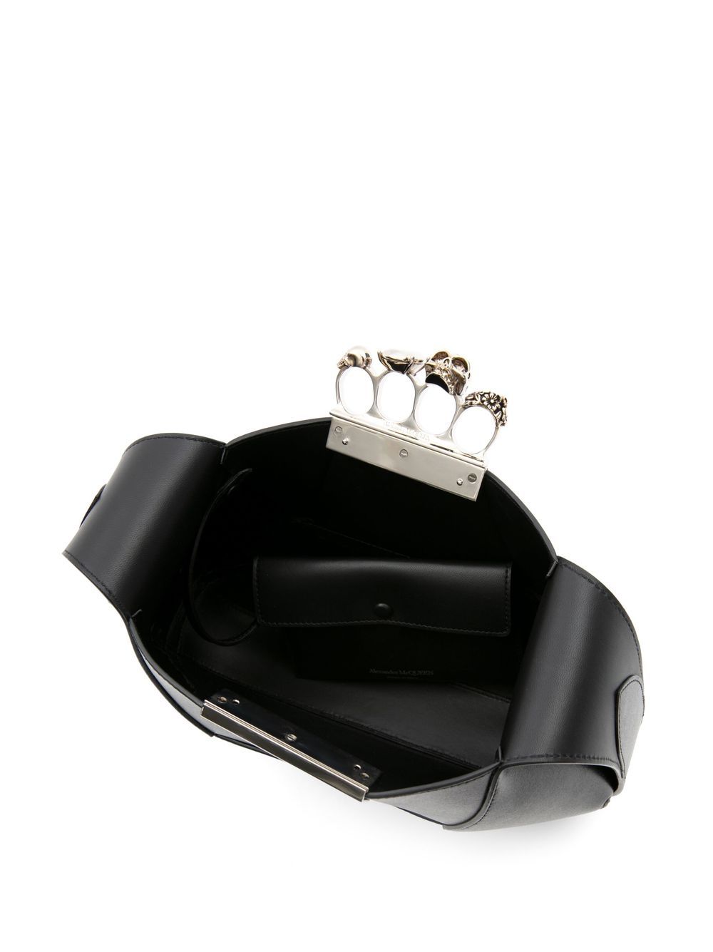 Alexander McQueen ALEXANDER MCQUEEN- The Jewelled Hobo Leather Shoulder Bag