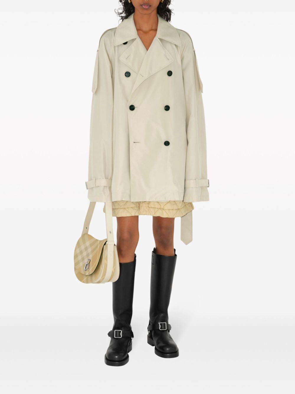 Burberry BURBERRY- Silk Short Trench Coat