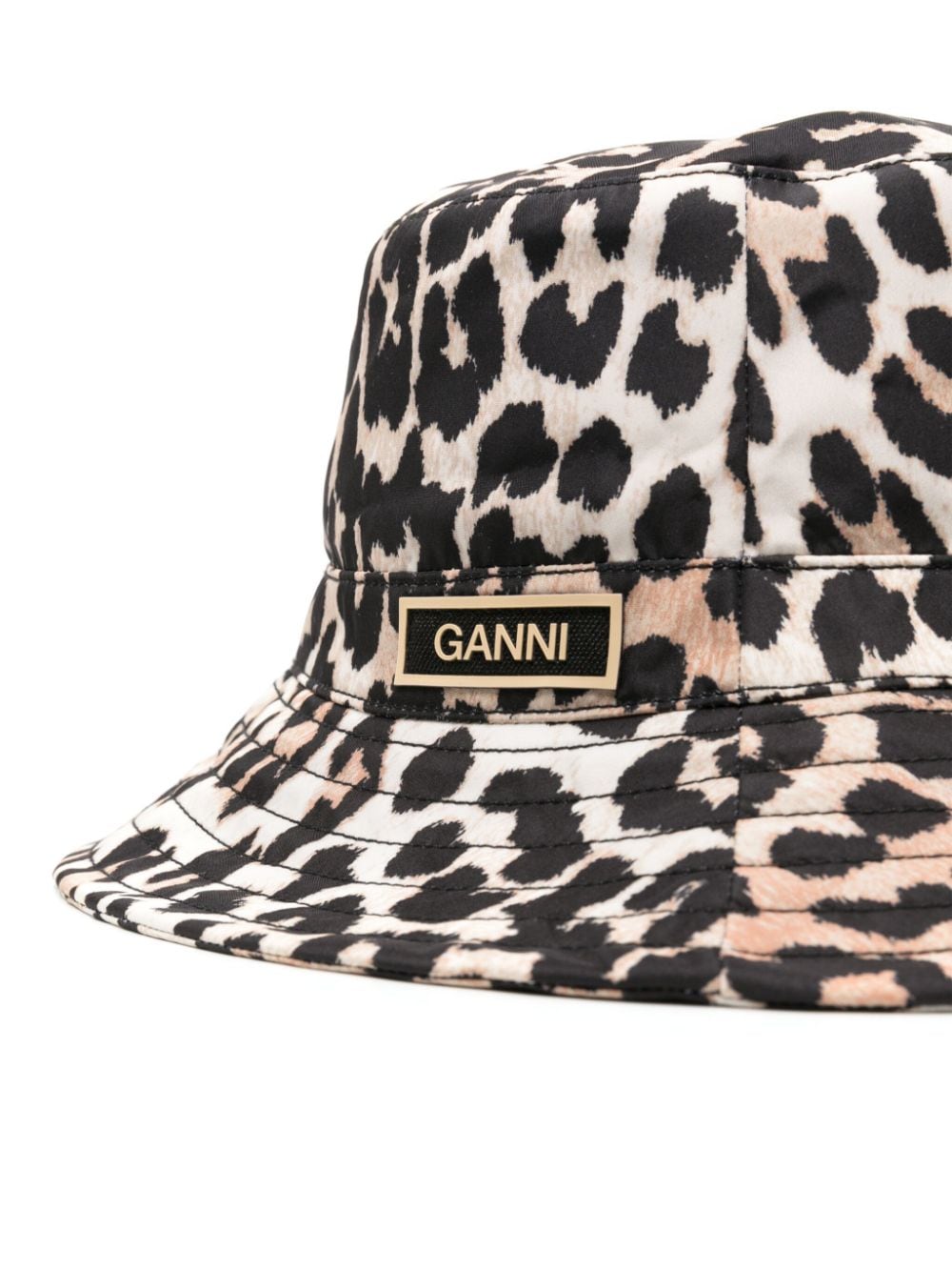 Ganni GANNI- Leopard Print Bucket Hat